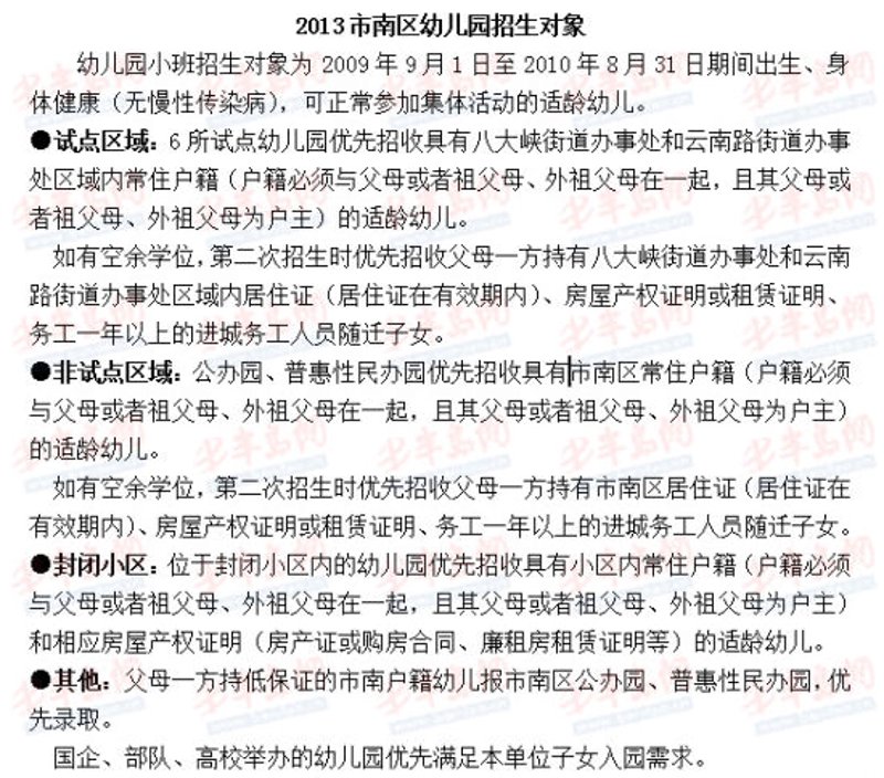 入园报名条件